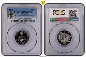 2016 10C 50 Yrs Decimal Currency PR70DCAM