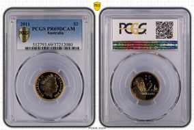 2011 $2 PR69DCAM