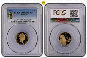 1993 $2 PR69DCAM