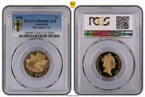 1988 $1 Aboriginal Art PR69DCAM