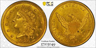 1838-C $2.50 HM-1 MS64