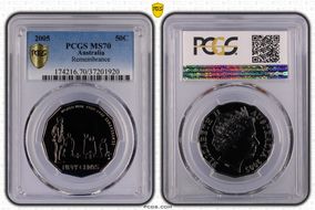 2005 50C Remembrance MS70