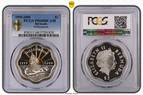 1999-2000 $2 Millennium Selective Gilt PR68DCAM