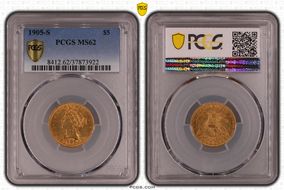 1905-S $5 MS62
