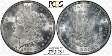 1879 $1 MS66+ 