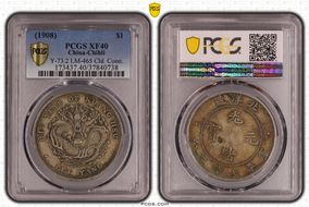 (1908)34 $1 LM-465 Cld. Conn. XF40