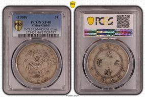 (1908)34 $1 LM-465 Cld. Conn. XF40