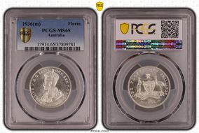 1936(m) Florin KM-27  Ag MS65