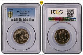 1988 $1 Aboriginal Art MS68