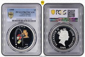 1999 $2 Garfield & Odie PR67DCAM