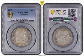 1892 50C Columbian MS62