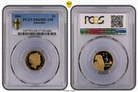 2001 $2 PR69DCAM