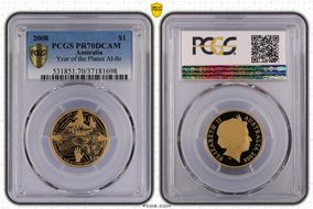 2008 $1 Year of Planet Earth Al-Br PR70DCAM