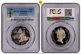 1988 50C Bicentennial PR68DCAM