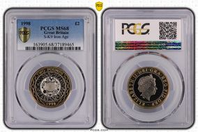 1998 £2 S-K9 Iron Age MS68