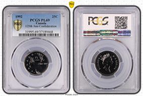 1992 25C 125th Ann Confederation PL69