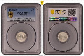 1948(m) 3D KM-37a  Ag MS64