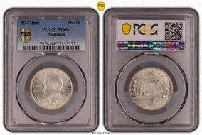 1947(m) Florin KM-40a  Ag MS64