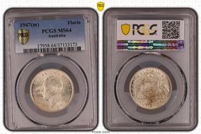 1947(m) Florin KM-40a  Ag MS64