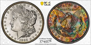 1885 $1 MS65