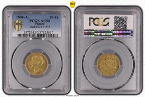 1806-A 20 Fr Gad-1023 F-513 AU50