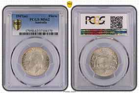 1947(m) Florin KM-40a  Ag MS62