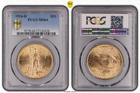 1924-D $20 MS64
