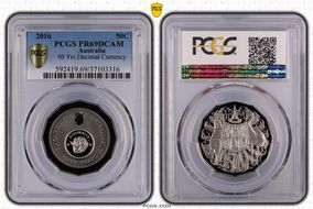 2016 50C 50 Yrs Decimal Currency PR69DCAM