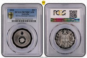 2016 50C 50 Yrs Decimal Currency PR70DCAM