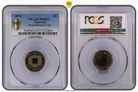2012 $2 Remembrance Day MS63