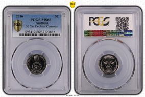 2016 5C 50 Yrs Decimal Currency MS66