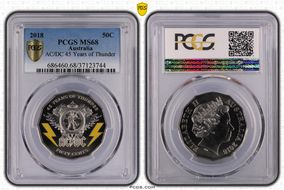 2018 50C AC/DC 45 Years of Thunder MS68