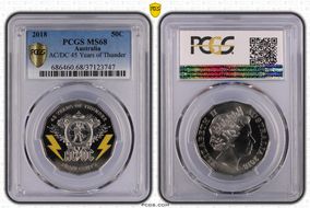 2018 50C AC/DC 45 Years of Thunder MS68