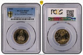 2016 $1 50 Yrs Decimal Currency MS67