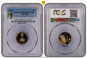 2016 $2 50 Yrs Decimal Currency PR69DCAM