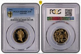 1991 $1 PR69DCAM
