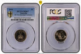 2016 $2 50 Yrs Decimal Currency MS67