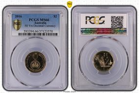 2016 $2 50 Yrs Decimal Currency MS66