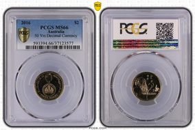 2016 $2 50 Yrs Decimal Currency MS66