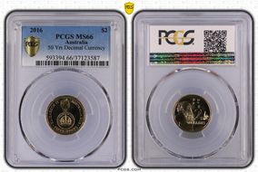 2016 $2 50 Yrs Decimal Currency MS66
