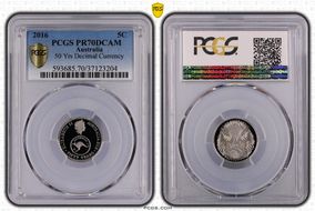 2016 5C 50 Yrs Decimal Currency PR70DCAM