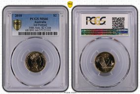 2018 $2 3rd Portrait 30th Ann. $2 Coin MS66