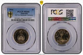2016 $1 50 Yrs Decimal Currency MS66
