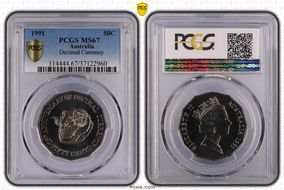 1991 50C Decimal Currency MS67