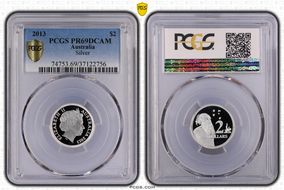 2013 $2 Silver PR69DCAM