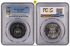 2016 50C 50 Yrs Decimal Currency MS65