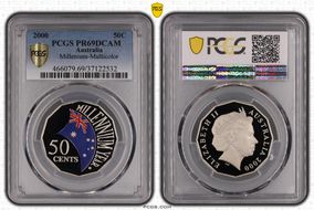 2000 50C Millennium - Colorized PR69DCAM