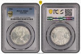 1966 50C KM-67  Ag MS62