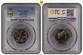 2014 $1 Mob of Roos AlBr Colorized MS68