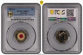 2012-C $2 Remembrance Day Colorized MS67